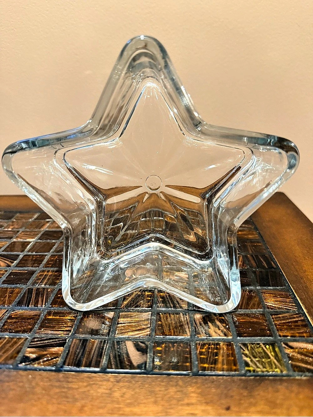 Clear Glass Star-Shaped Decor Bowl